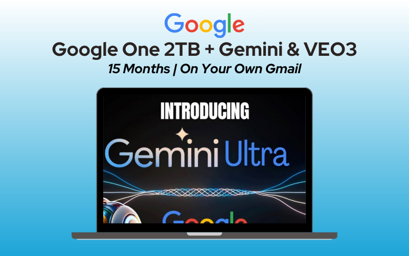 Google One 2TB Plan with Gemini & VEO3 – 15 Months (On Your Gmail)