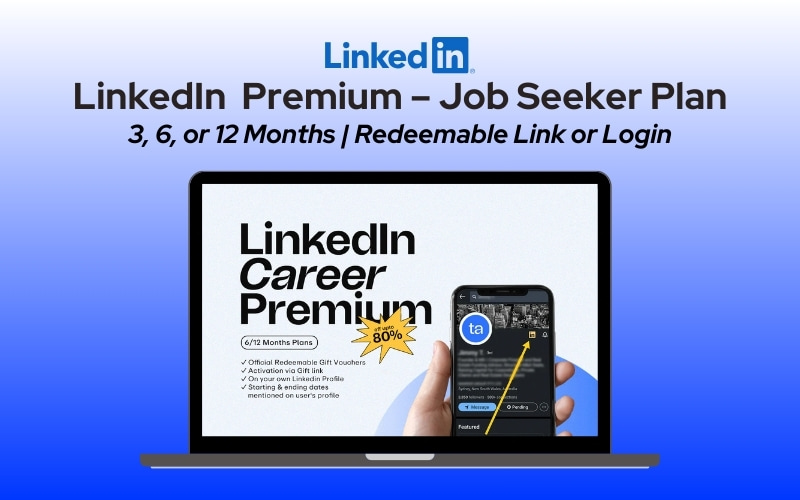 LinkedIn Career Premium – Job Seeker Plan (3, 6, or 12 Months)