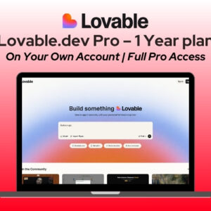 Lovable.dev Pro – 1 Year Subscription (On Your Own Account)
