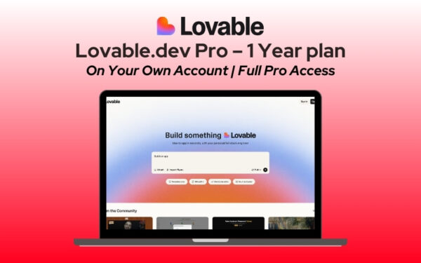 Lovable.dev Pro – 1 Year Subscription (On Your Own Account)