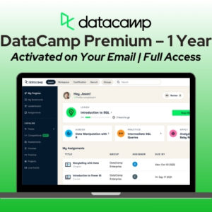 DataCamp Premium Yearly Plan – 1 Year (Activated on Your Email)